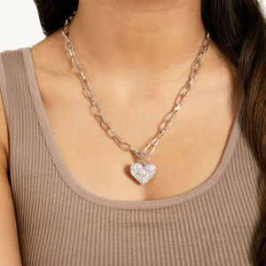 Collar moderno con forma de corazón dorado, joyería llamativa a la moda para mujer, diseño romántico elegante, perfecto para bodas - Product Image 2