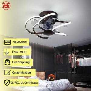 Modern Luxury 5-Piece LED Ceiling <b>Fan</b> 6-Speed Remote Control DC Motor Plastic Lamp Body 5 Blades <b>Bedrooms</b> Hotel Electric - Product Image 1