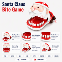 Jeu de dentiste de Noël Père Noël qui mord le doigt – Jouet interactif amusant pour fêtes, pour enfants et adultes, idéal comme cadeau