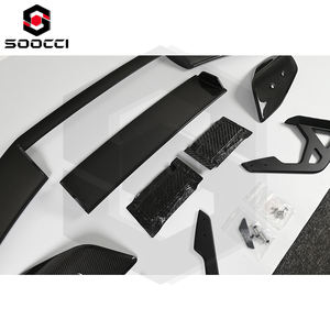 جناح بتصميم <span class=keywords><strong>Swan</strong></span> Neck طراز AD-R3 من ألياف الكربون الجاف لسيارات BMW G80 M3 وG82 G83 M4، شفة صندوق، مقسم، سبويلر من الكربون الجاف، طقم هيكل - Product Image 3