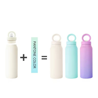 Botella de Agua Gratis, Botella de Acero Inoxidable, Frasco Metálico al Vacío a Prueba de Fugas, Botella de Agua con Pajita para Hombre