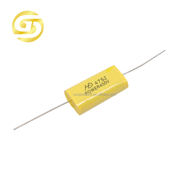 Axial MKP Audio Capacitor 4.7UF 4.7MFD 400V 400V4.7UF 5% CBB Polyester Film Yellow Capacitor Filter