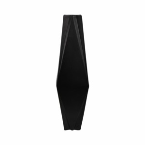 Vaso Alto in Ceramica, Decorazione Moderna per Soggiorno, Camera da Letto, Ufficio, Casa, Vaso per Fiori Nero con Design Geometrico - Product Image 3