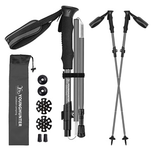 Bastón ajustable ultraligero para esquí <span class=keywords><strong>de</strong></span> campo, 5 secciones <span class=keywords><strong>de</strong></span> seguimiento, bastón <span class=keywords><strong>de</strong></span> senderismo, 7075 <span class=keywords><strong>de</strong></span> aluminio, telescópico, <span class=keywords><strong>palos</strong></span> plegables para caminar - Product Image 1