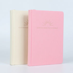 Carnet en tissu personnalisé A5 rose, journaux en tissu à couverture rigide, carnets en <span class=keywords><strong>lin</strong></span> personnalisés à motifs floraux, articles de papeterie fantaisie pour fabricants - Product Image 1