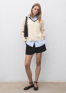 2026 femmes mince laine mérinos col en v Tennis <span class=keywords><strong>pull</strong></span> décontracté été <span class=keywords><strong>Cricket</strong></span> <span class=keywords><strong>pull</strong></span> avec Logo avant Style décontracté - Product Image 2