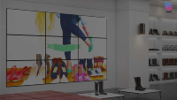 Mur vidéo LCD de 46, 49, 55 et 65 pouces, écran numérique HD grand format pour intérieur, écrans de raccord 3x3 pour la publicité commerciale