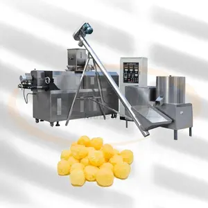 Snack Food Extruder Corn Puffs Cheese Balls Curls Making Machinery For Sale