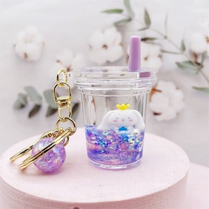 Llavero de Acrílico con Figura de Perro de Orejas Grandes Azul, Lindo Dibujo Animado para Colgante Pequeño - Product Image 6