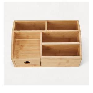 ZB BSCI Factory Bamboo <strong>Desk</strong> <strong>Organiser</strong> <strong>Desk</strong> <strong>Tidy</strong> Pen Holder Makeup <strong>Organiser</strong> Office Multifunctional Organizer - Product Image 5