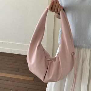 <span class=keywords><strong>Bolso</strong></span> de Hombro Estilo Japonés Coreano Retro de PU Suave, Novedad 2026, <span class=keywords><strong>Bolso</strong></span> Dumpling Sencillo y a la Moda, Ligero y Versátil con Cremallera - Product Image 1