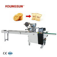 Automatische Hochgeschwindigkeits-Keks-Fließverpackungsmaschine für Lebensmittel Kekse Kuchen Horizontale Verpackungsmaschine