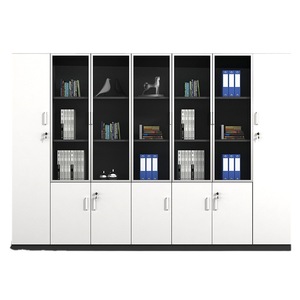 Archivador alto moderno de madera para placa de oficina, librería financiera, casillero de personal con acero, 2 puertas, 4 puertas, 8 puertas - Product Image 4
