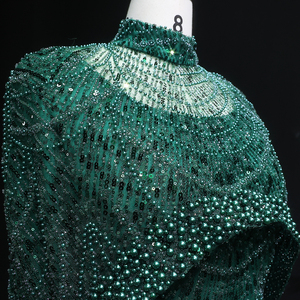 SharonSaid SS369A Dubai - <span class=keywords><strong>Vestido</strong></span> de Noche Musulmán de Lujo <span class=keywords><strong>Verde</strong></span> <span class=keywords><strong>Esmeralda</strong></span> con Mangas Largas y Capa para Mujer, Vestidos para Bodas y Ocasiones Especiales - Product Image 4