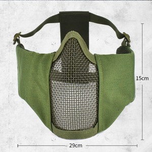 ZLang V12 masker wajah multiwarna, masker wajah taktis latihan berburu <span class=keywords><strong>Airsoft</strong></span> CS pelindung telinga - Product Image 6