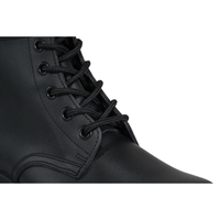 Bottes tactiques américaines en cuir véritable noir pour hommes et femmes, bottes à la cheville, embout en acier, chaussures de sécurité imperméables