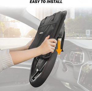 <span class=keywords><strong>3</strong></span> в 1 поднос для еды на рулевом колесе, на заднем сиденье для ноутбука, Многофункциональная офисная сумка для автомобиля, Рабочий стол для письма - Product Image 3