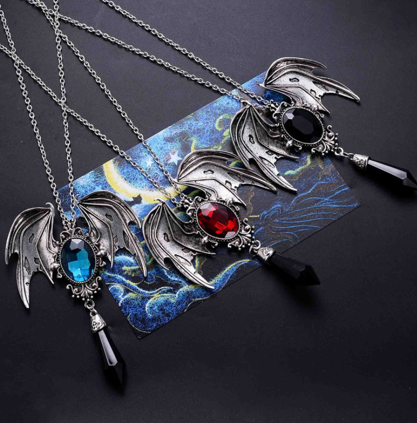 Goiern Gothic Fledermaus Halskette - Edelstahl Vampir Schmuck Für Herren & Damen