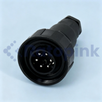 Ratopink DB13503-PC1197 Prise mâle 6 broches IP68, Remplacement pour imprimante CIJ Domino A100/A120/A200/A220/A300