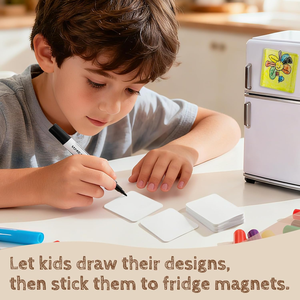 Paquete de 10 Imanes de Refrigerador Acrílicos Transparentes de 2"x2" con Forma Personalizada, con Respaldo Adhesivo para Manualidades de Cocina y Pascua - Product Image 3