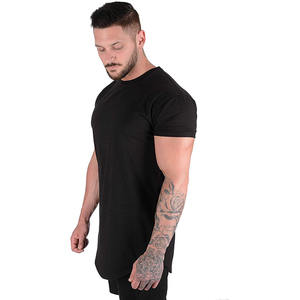 <span class=keywords><strong>Camisetas</strong></span> Ajustadas para Hombre al por Mayor, <span class=keywords><strong>Camisetas</strong></span> de Corte Largo, para Entrenamiento, Gimnasio, Deportes, Correr, Absorben el Sudor - Product Image 3