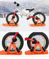 Planche à roulettes universelle pour vélo d'équilibre pour enfants de 12 pouces, résistante aux basses températures, attache de luge pour enfants, accessoires de vélo d'hiver