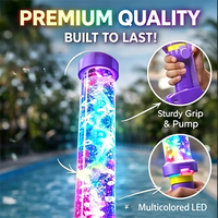 Nouveau pistolet à eau LED arc-en-ciel lumineux, jouet portable pour fêtes d'été en plein air, pour enfants, garçons et filles