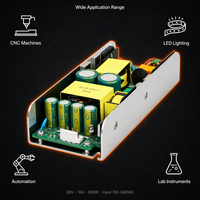 Alimentation à découpage à cadre ouvert en U 30V 10A 300W à entrée unique AC-DC PCB pour amplificateur audio et moteur BLDC industriel OEM