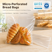Sac à pain micro-perforé ventilé, anti-humidité, pour la conservation des produits frais, sachet de boulangerie, sûr pour les aliments