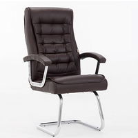 Chaise de bureau exécutive en cuir noir rétro personnalisée pour la maison, chaise de bureau en cuir PU