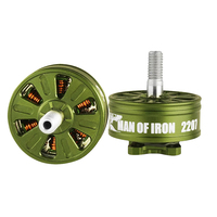 Moteur brushless TOP en aluminium 2207 1900KV / 2000KV / 2100KV 6-6S avec LED pour drone de course FPV RC