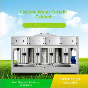 Forno di purificazione a nebbia di vernice ad alta efficienza su larga scala con cabina a cortina d'acqua ciclonica in acciaio inossidabile per verniciatura a spruzzo - Product Image 3