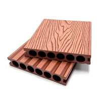 25mm Épaissir Wpc Bois Plastique Plancher Extérieur Terrasse Pont Panneau Composite pour Parc Piscine