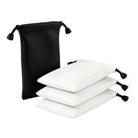 Sac cadeau personnalisé en PU noir imperméable et anti-poussière pour le rangement des écouteurs 10x18CM 20X22CM