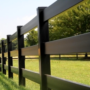 5ft màu đen và trắng PVC Vinyl vườn hàng rào picket tấm ngoài trời trang trí ngựa đường sắt và bài viết 3D mô hình - Product Image 5