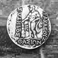 Artisanat en relief personnalisé de la reproduction plaquée argent fausses pièces de monnaie antiques grecques anciennes pièce commémorative AR tétradrachme