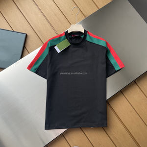 Nouvelle mode mince grande taille bras rayé été à manches courtes T-shirt pour hommes GU <span class=keywords><strong>CCI</strong></span> 100% coton classique uni à manches courtes - Product Image 3