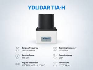YDLIDAR TIA-H Scanner laser industriel 2D LiDAR 905nm 100M pour la cartographie, la sécurité, le transport intelligent et ROS - Product Image 6