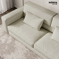 Ensemble de canapés trois places NORYA en cuir technique contemporain, assise profonde, dossier réglable, design nuage, usage hôtelier haut de gamme