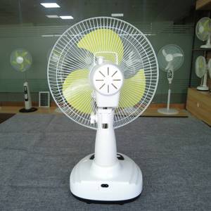 Quạt bàn năng lượng mặt trời AC/<span class=keywords><strong>DC</strong></span> sạc lại được 12 inch với đèn LED, pin, tấm năng lượng mặt trời, 3 tốc độ, hẹn giờ OF12 dùng cho nhà bếp - Product Image 5