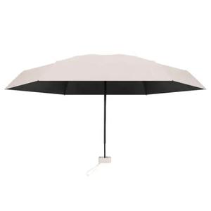 Parapluie de poche super mini 6 plis manuel pour femme, protection UV, poignée en plastique, forme plate, petit format, cadeaux d'affaires promotionnels - Product Image 4