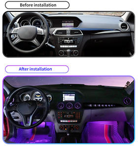 Kit d'éclairage ambiant intérieur LED SJC pour voiture, conduite à gauche/droite, 64 couleurs, symphonie, éclairage de sortie d'air pour Mercedes-Benz Classe C <span class=keywords><strong>W204</strong></span> 2008-2014 - Product Image 2