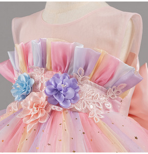 ชุดเดรสเด็<span class=keywords><strong>ก</strong></span>ผู้หญิงลายดอ<span class=keywords><strong>ก</strong></span>ไม้ 3 มิติ ประดับเลื่อม แบบออมเบร ไฮโล โบว์ สำหรับงา<span class=keywords><strong>น</strong></span>วั<span class=keywords><strong>น</strong></span>เกิด พิธีศีลจุ่ม ชุดฤดูร้อนสำหรับเด็กเล็ก เสื้อผ้าเด็กผู้หญิง ขายส่ง - Product Image 6