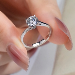 Anillo de Diamante de Laboratorio de 18K, Modelo MSR-1128 de Messi Jewelry, Anillo Romántico de Lujo de 1CT, Anillo de Compromiso, Alianza de Boda Clásica, Anillo de Regalo - Product Image 4