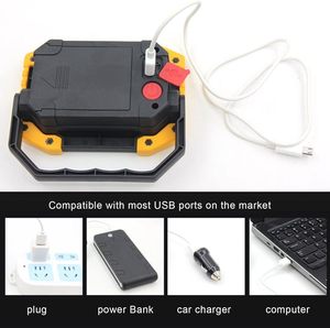 Projecteur de chantier LED haute luminosité 3,7 V avec batterie incluse, lampe d'urgence portable COB LED rechargeable avec batterie externe WD-841 - Product Image 4