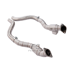 Collecteur d'échappement personnalisé pour Dodge Challenger SRT, en acier inoxydable SS304, avec tuyaux d'échappement et downpipe, et bouclier thermique pour une performance améliorée - Product Image 2