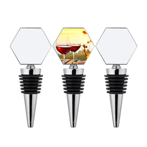 Idées de souvenirs de mariage gravés au laser 3D en usine, bouchons de bouteille de vin en verre cristal K9 vierges personnalisables pour gravure laser - Product Image 1