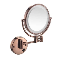 Bathroom Makeup Mirror Magnifying Double Side Mirror Round Metal Wall Mirror