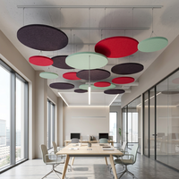 Panneaux acoustiques suspendus en fibre de polyester, panneaux absorbants du son, panneaux muraux décoratifs pour studio, bureau, home cinéma