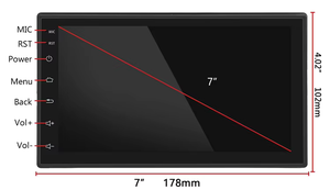 Đầu CD/DVD đa phương tiện, radio, âm thanh xe hơi Android, màn hình 7 inch, 1+16G, dẫn đường GPS, chuẩn 2 DIN - Product Image 4